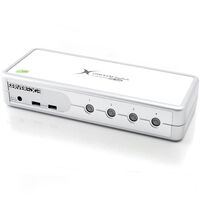 4-Port USB DVI Desktop KVM Switch | Audio Support & USB Hub 2.0 | Includes Cables | by SERVEREDGE