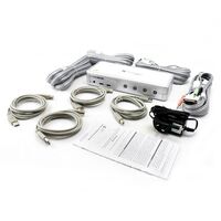 4-Port USB DVI Desktop KVM Switch | Audio Support & USB Hub 2.0 | Includes Cables | by SERVEREDGE