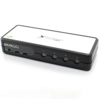 4-Port USB VGA Desktop KVM Switch | Audio Support & USB Hub 2.0 | Includes Cables | by SERVEREDGE