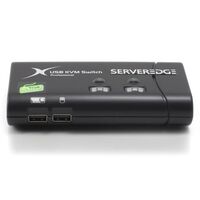 2-Port Slimline USB VGA Desktop KVM Switch | Includes Cables | Up to 1920x1440 Resolution | by SERVEREDGE