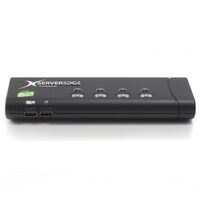 4-Port Slimline USB VGA Desktop KVM Switch | Includes Cables | Up to 1920x1440 Resolution | by SERVEREDGE