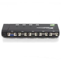 4-Port Slimline USB VGA Desktop KVM Switch | Includes Cables | Up to 1920x1440 Resolution | by SERVEREDGE