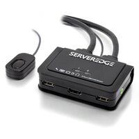 2-Port USB HDMI KVM Switch with Audio & Remote Control | 1920x1080 Resolution | USB Powered | by SERVEREDGE