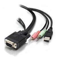 2-Port USB VGA KVM Switch with Audio & Remote | Compact Design | Easy Setup | by SERVEREDGE