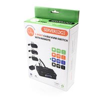 2-Port USB VGA KVM Switch with Audio & Remote | Compact Design | Easy Setup | by SERVEREDGE