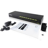 8-Port DVI USB KVM Combo Switch | Audio & Mic Support | USB 2.0 Hub | by SERVEREDGE