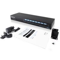 8-Port HDMI USB KVM Combo Switch | Audio & Mic Support | USB Hub 2.0 | by SERVEREDGE