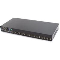 16-Port USB/PS/2/VGA Combo KVM Switch | Supports 1920x1440 Resolution | Easy Push Button Switching | by SERVEREDGE