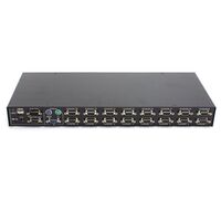 16-Port USB/PS/2/VGA Combo KVM Switch | Supports 1920x1440 Resolution | Easy Push Button Switching | by SERVEREDGE