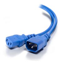 2m IEC C13 to IEC C14 Power Extension Cord | Durable Construction | Blue Color | by SERVEREDGE