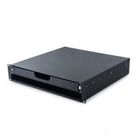 2RU Sliding Keyboard Shelf with Mouse Tray | Fits 19-Inch Racks | Durable Steel Construction | Smooth Sliding Mechanism | by SERVEREDGE