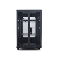 Server Rack Cabinet 18RU | 1000kg Load Capacity | Locking Glass Door & Mesh Door | by SERVEREDGE