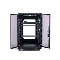 Server Rack Cabinet 18RU | 1000kg Load Capacity | Locking Glass Door & Mesh Door | by SERVEREDGE