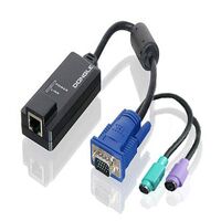 Serveredge PS2 CAT5e/CAT6 Dongle | VGA & PS2 Support | KVM Rack Drawer Compatible | by SERVEREDGE