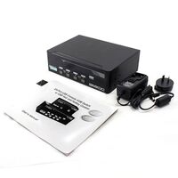 4-Port Dual Display DisplayPort KVM Switch | Audio Support | Hotkey Control | by SERVEREDGE