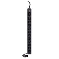 IEC PDU 12 Port Power Distribution Unit | 10 IEC C13 Outputs | 3m Cable | 16A Current Rating | by SERVEREDGE