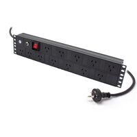 12 Port PDU 2RU Basic | 2m Power Cable | 10A Current Rating | by SERVEREDGE