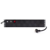 12 Port PDU 2RU Basic | 2m Power Cable | 10A Current Rating | by SERVEREDGE