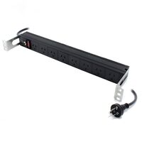 8 Port PDU Power Distribution Unit | 2m Cable Length | 10A Rated | 3 Pin AUS GPO Outputs | by SERVEREDGE