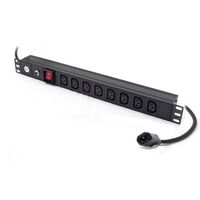 Basic 8 Port IEC PDU | 8 IEC C13 Outputs | Rack Mountable | 10A Power Rating | by SERVEREDGE