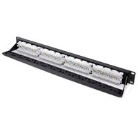 24 Port CAT6 Patch Panel | 1RU Rack Mountable | UTP Design | Includes Cable Management | by SERVEREDGE