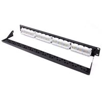 24 Port CAT6 Patch Panel | 1RU Rack Mountable | UTP Design | Includes Cable Management | by SERVEREDGE