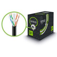 CAT6 Network Cable 305m | UTP Solid 23AWG | PVC Jacket | Black | by SERVEREDGE