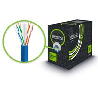 CAT6A Network Cable 305m | UTP Design | Solid 23AWG Copper | Blue PVC Jacket | by SERVEREDGE