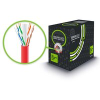 CAT6 Network Cable 305m | UTP Solid Copper | PVC Jacket | Red | by SERVEREDGE