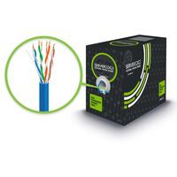 CAT5E Network Cable 305m | UTP Solid Copper | 24AWG PVC Jacket | Blue | by SERVEREDGE