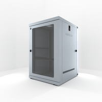 18RU Wall Mount Cabinet | Fully Assembled Hinged Frame | Steel Construction | Grey Finish | by SERVEREDGE