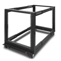 12RU 4 Post Rack Open Frame | Adjustable Depth | Unassembled Design | by SERVEREDGE