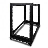 18RU 4 Post Open Frame Rack | Adjustable Depth | Unassembled | by SERVEREDGE