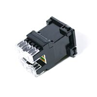 Cat6 UTP RJ45 Australian Style Jack | ISO/IEC 11801 Compliant | UL 94V-O Fire Rated | @Pack of 10 | by SERVEREDGE