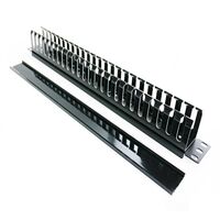 1RU Plastic Cable Management Rail | 24 Slots | Durable Material | Includes Mounting Hardware | by SERVEREDGE