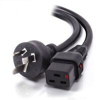 IEC Lock 2m IEC C19 to Aus 3 Pin 15A Power Cord | Secure Connection | 15A Current Rating | by SERVEREDGE