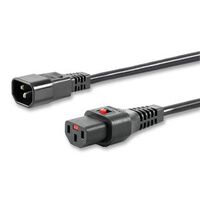 IEC LOCK 3m IEC C13 to C14 Power Extension Cord | Patented Locking Mechanism | SAA Approved | by SERVEREDGE