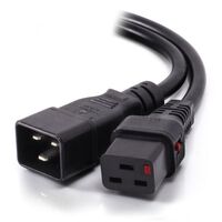 IEC LOCK 2m IEC C19 to C20 Power Extension Cord | Secure Locking Mechanism | Flexible Length | by SERVEREDGE