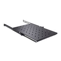 1RU Sliding Shelf for 1000mm Deep Server | Steel Construction | Powder Coated Finish | Sliding Rails Included | by SERVEREDGE
