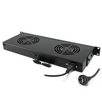 Serveredge 2 Way Fan Kit | 1RU Rack Mountable | Thermostat Included | Enhanced Airflow | by SERVEREDGE