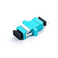 SC/F to SC/F Multi Mode Simplex OM3 Fibre Adapter | UPC Polish | ≤0.3 dB Insertion Loss | Aqua Color | by SERVEREDGE