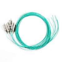 Serveredge SC Pigtail Multimode OM3 | 2M Length | 6 Fibres | Aqua Color | by SERVEREDGE