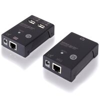 USB 2.0 4-Port Rangeboost Ethernet Extender | 50m Extension | Plug and Play | by SERVEREDGE