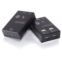 USB 2.0 4-Port Rangeboost Ethernet Extender | 50m Extension | Plug and Play | by SERVEREDGE