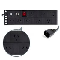 12 Port PDU Rack Mount Power Distribution Unit | 3 Pin AUS GPO Outputs | Metal Alloy Casing | Vertical & Horizontal Mounting | by SERVEREDGE