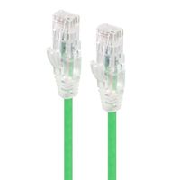 1.5m Green Ultra Slim Cat6 Network Cable | 28AWG | 50u Gold Plated Connectors | Flexible Design | by SERVEREDGE