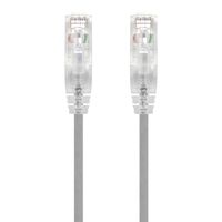 0.50m Grey Ultra Slim Cat6 Network Cable | 28AWG | 50u Gold Plated Connectors | Flexible Design | by SERVEREDGE