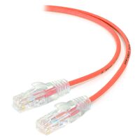 3m Red Ultra Slim Cat6 Network Cable | 28AWG | UTP | 50u Gold Plated Connectors | by SERVEREDGE
