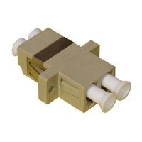 LC/F to LC/F Multi Mode Duplex OM1 Fibre Adapter | Beige Color | Low Insertion Loss | High Precision Alignment | by SERVEREDGE
