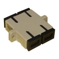 SC/F to SC/F Multi Mode Duplex OM1 Fibre Adapter | Beige Color | Low Insertion Loss | by SERVEREDGE